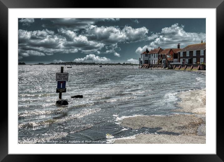 Serene Bosham Village by the Sea Framed Mounted Print by Roger Mechan