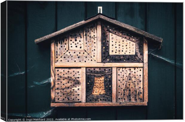 The bee hotel Canvas Print by Ingo Menhard