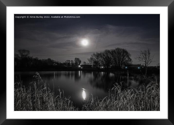 Moonlit Lake Framed Mounted Print by Aimie Burley