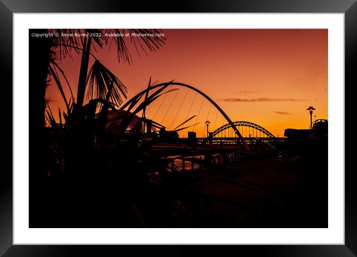 Bridges at sunset  Framed Mounted Print by Aimie Burley