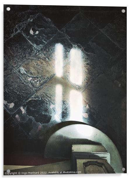 The mysterious church window projection Acrylic by Ingo Menhard