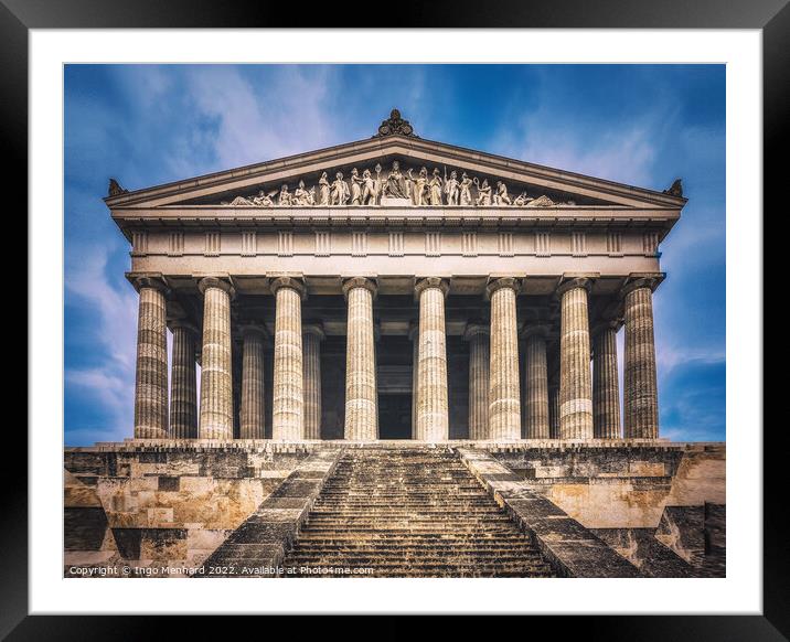 Walhalla memorial in Bavaria, Germany Framed Mounted Print by Ingo Menhard