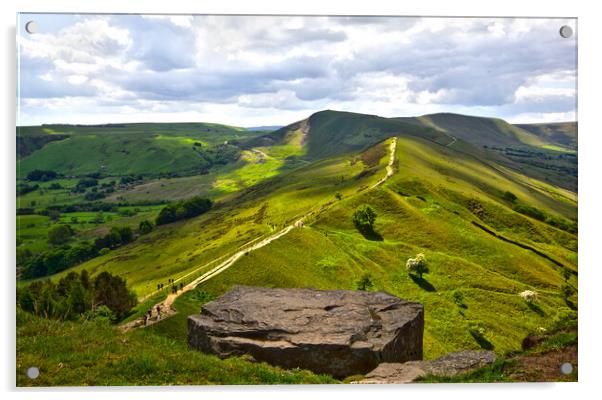 The great Ridge Derbyshire Acrylic by Darren Burroughs