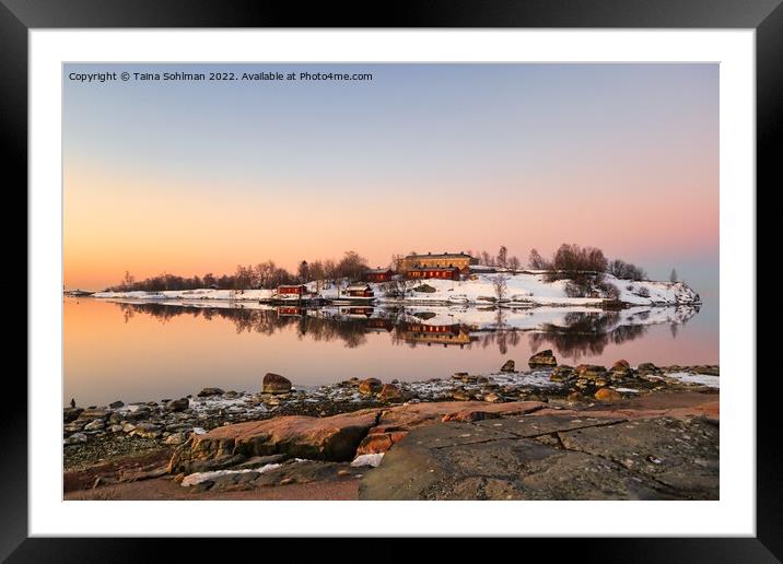 Harakka Island on a Calm Morning of March Framed Mounted Print by Taina Sohlman