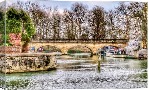 A Picturesque Oxford River Cruise Canvas Print by Beryl Curran