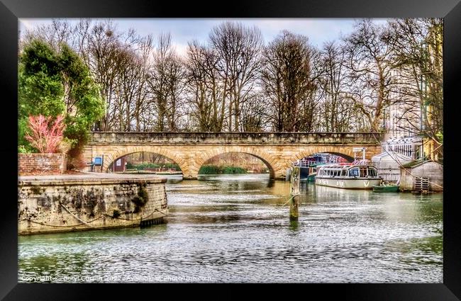 A Picturesque Oxford River Cruise Framed Print by Beryl Curran
