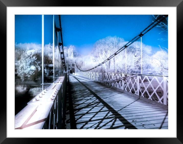 Suspension Bridge Apley Framed Mounted Print by Steve Taylor