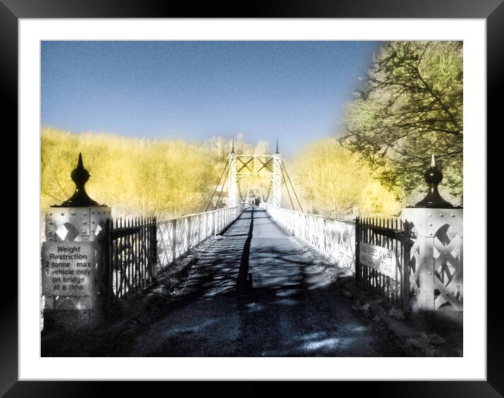 Apley Suspension bridge.  Framed Mounted Print by Steve Taylor