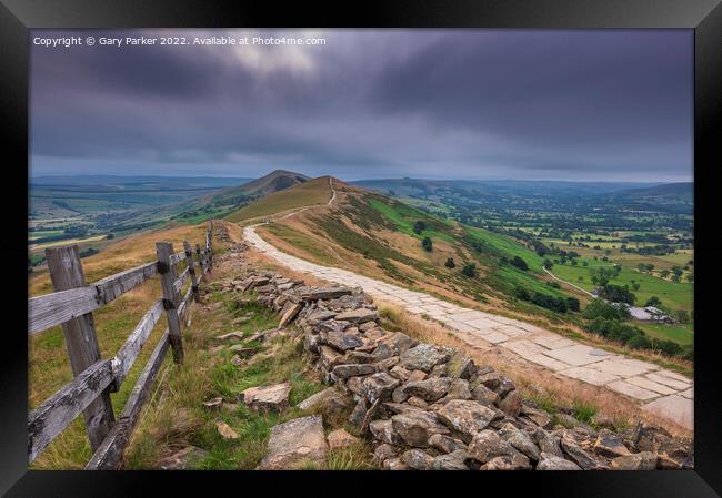 Mam Tor Long Exposure Framed Print by Gary Parker