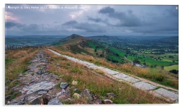 Mam Tor ridgeway Acrylic by Gary Parker