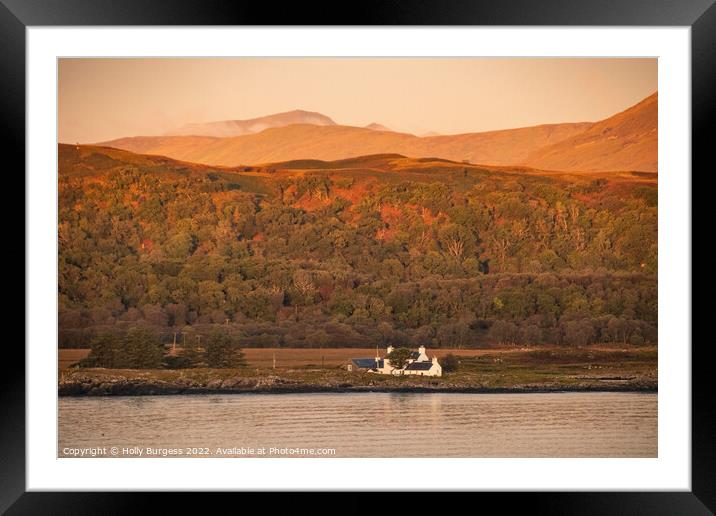 Dawn's Serenity over Sound of Mull Framed Mounted Print by Holly Burgess