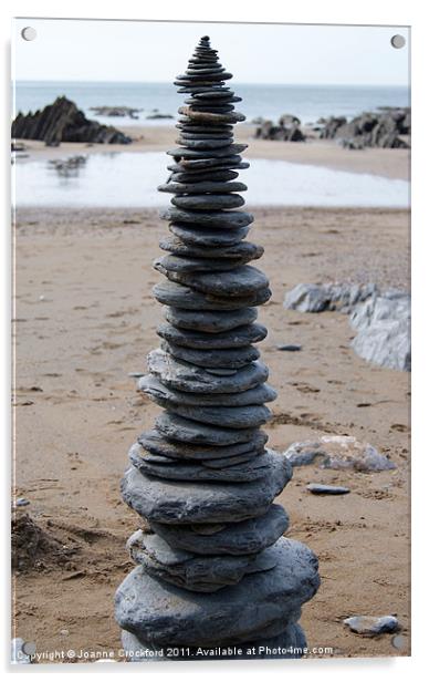 Rock pile Acrylic by Joanne Crockford