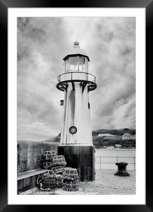 St. Ives Lighthouse Framed Mounted Print by Stuart Wyatt