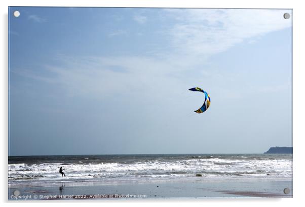 Kite Surfer Acrylic by Stephen Hamer
