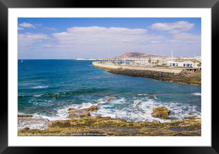 Rubicon Marina in Playa Blanca, Lanzarote Framed Mounted Print by Michael Shannon