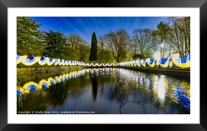 Light Painting at the Lilypond, Witton Park Framed Mounted Print by Shafiq Khan