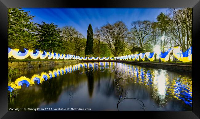 Light Painting at the Lilypond, Witton Park Framed Print by Shafiq Khan