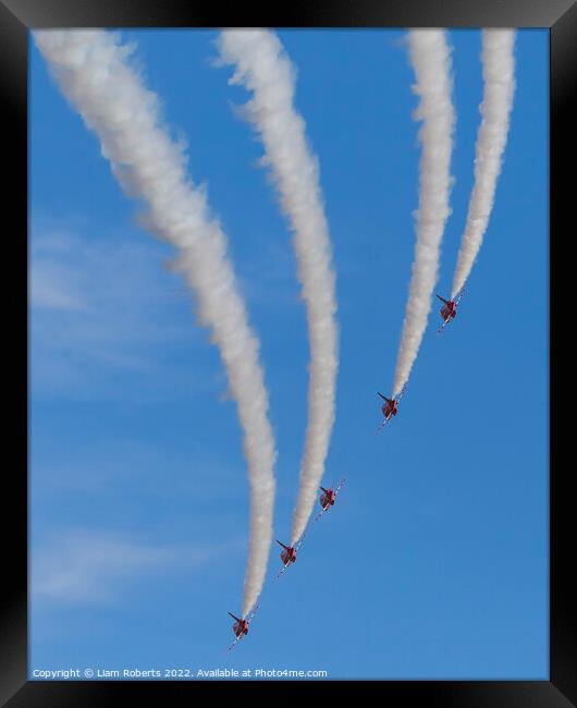Royal Air Force Red Arrows  Framed Print by Liam Roberts