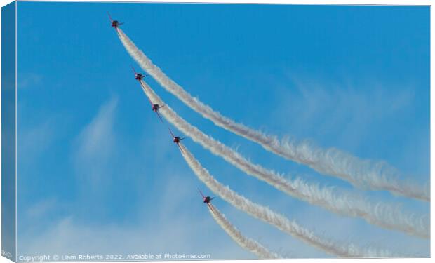 Royal Air Force Red Arrows Display Team Canvas Print by Liam Roberts