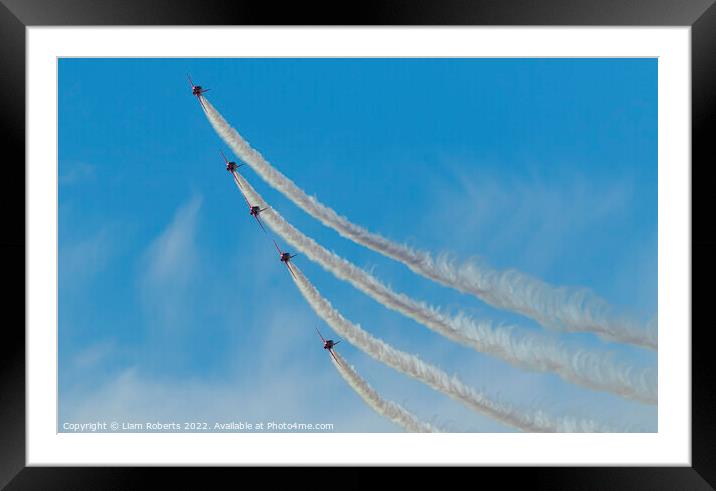 Royal Air Force Red Arrows Display Team Framed Mounted Print by Liam Roberts