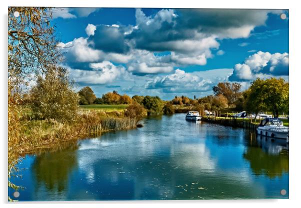 The Thames near Eaton Footbridge  Acrylic by Joyce Storey