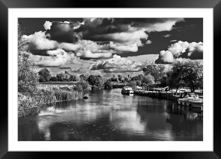 A Cloudy view of the Thames Framed Mounted Print by Joyce Storey