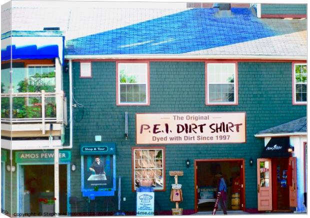PEI Dirt Shirt souvenir shop Canvas Print by Stephanie Moore