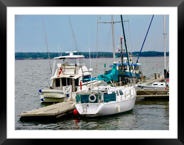Boats in the harbour Framed Mounted Print by Stephanie Moore