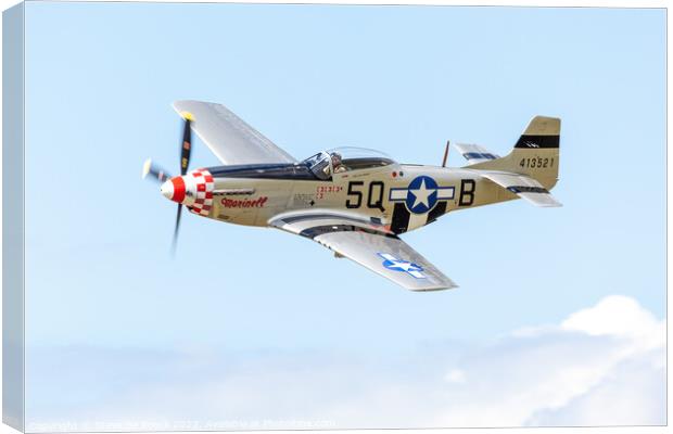 North American P51 Mustang Marinell Canvas Print by Steve de Roeck