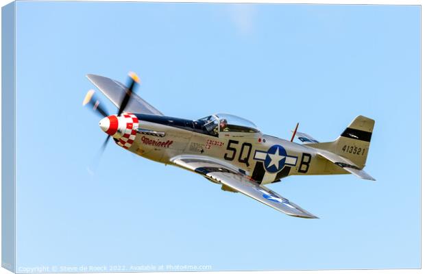 Norrth American P51D 5Q-B Marinell Canvas Print by Steve de Roeck