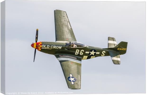 North American P51D Old Crow B6-S Canvas Print by Steve de Roeck