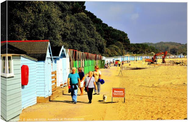 Avon beach, Mudeford, Dorset. Canvas Print by john hill