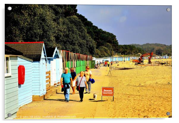 Avon beach, Mudeford, Dorset. Acrylic by john hill