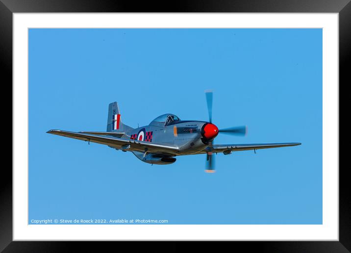 New Zealand Air Force P51D Mustang Fighter Framed Mounted Print by Steve de Roeck