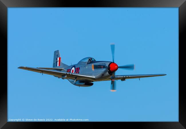 New Zealand Air Force P51D Mustang Fighter Framed Print by Steve de Roeck