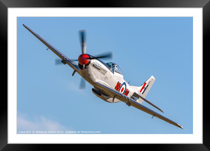 North american P51D NZ2415 Framed Mounted Print by Steve de Roeck