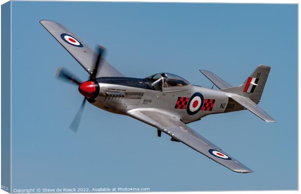 North American P51D NZ2415 Canvas Print by Steve de Roeck