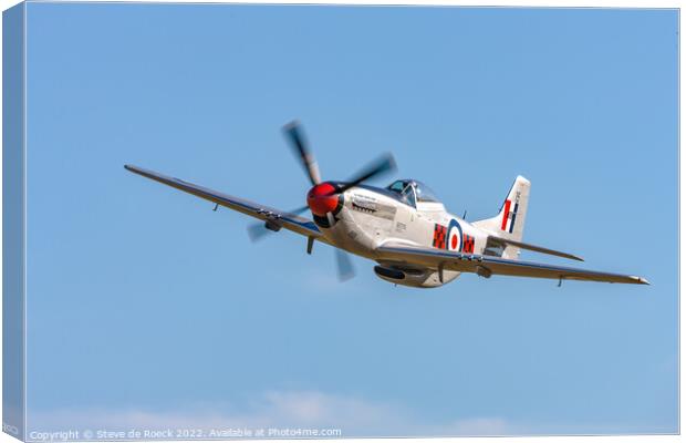 North American P51D NZ2415 Canvas Print by Steve de Roeck