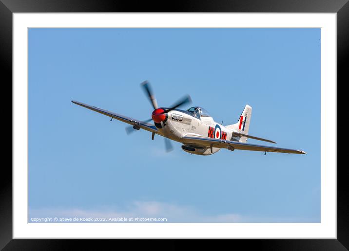 North American P51D NZ2415 Framed Mounted Print by Steve de Roeck