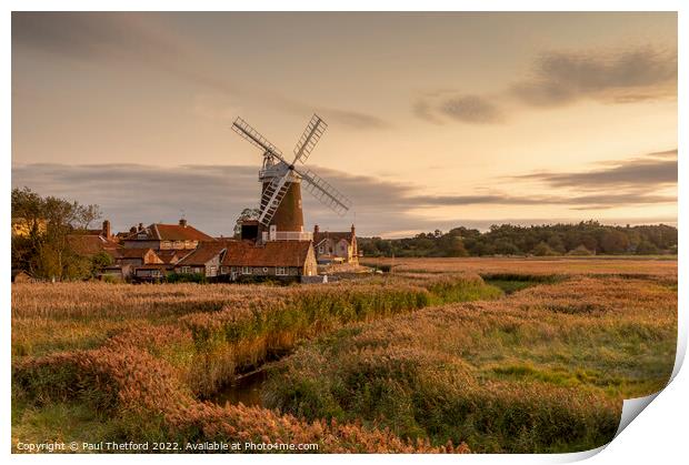 Cley Mill Print by Paul Thetford