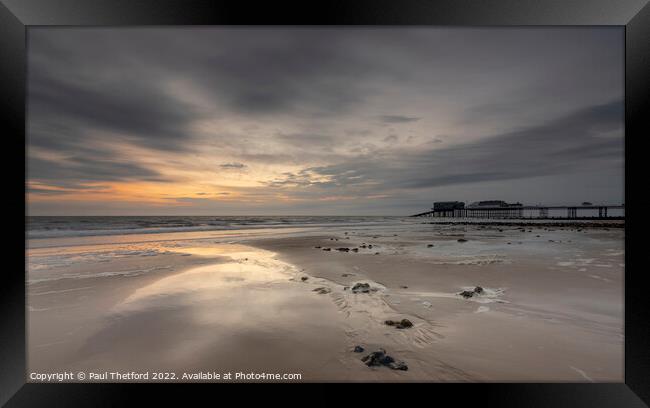 Cromer beach sunrise Framed Print by Paul Thetford