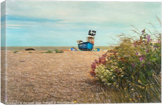 The Beach at Aldeburgh Canvas Print by Ian Lewis