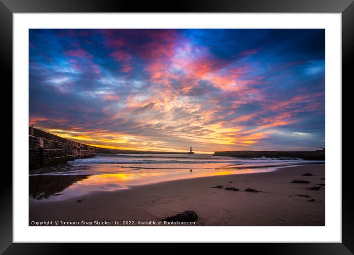 Seaham Sunrise Framed Mounted Print by Storyography Photography