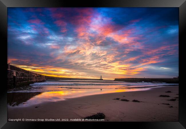 Seaham Sunrise Framed Print by Storyography Photography