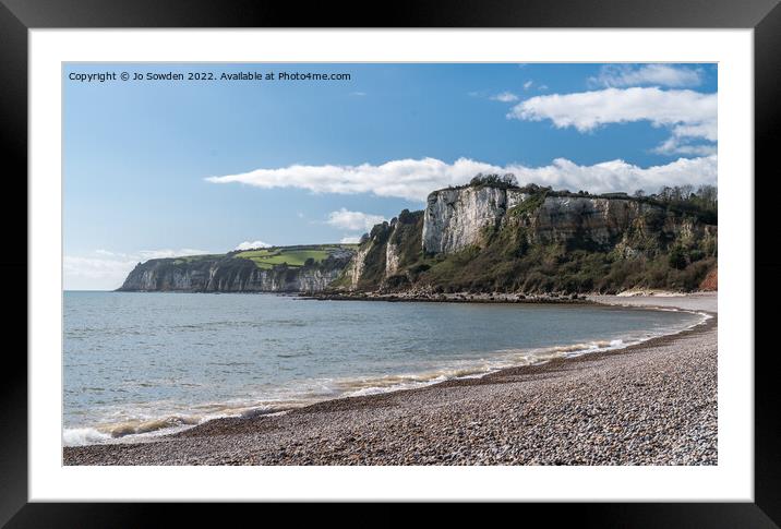 Beer Head, from Seaton Hole, East Devon Framed Mounted Print by Jo Sowden