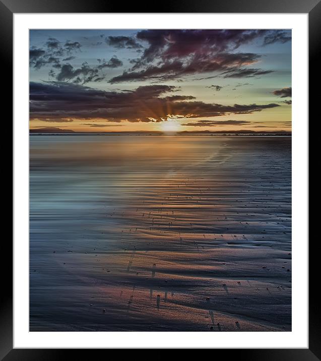 Beach Sunset Framed Mounted Print by Sam Smith
