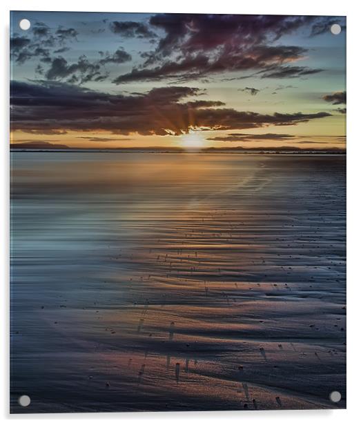 Beach Sunset Acrylic by Sam Smith