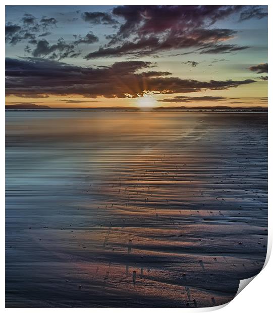 Beach Sunset Print by Sam Smith