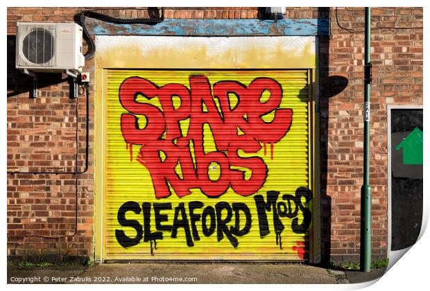 Spare Ribs - Sleaford Mods Print by Peter Zabulis