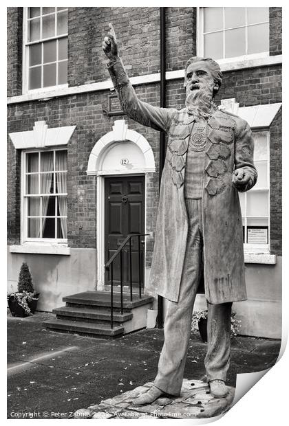  Statue of William Booth Print by Peter Zabulis